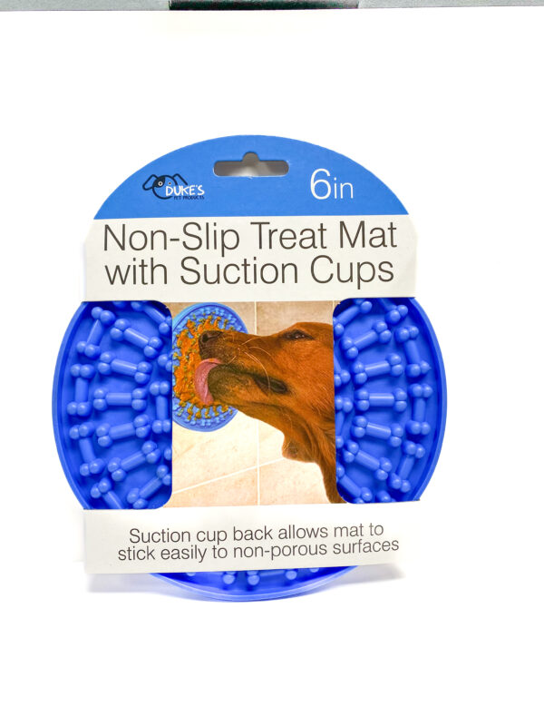 Blue Non-Slip Treat Mat with Suction Cups