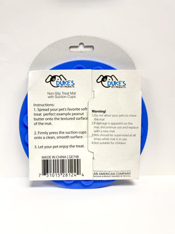 Blue Non-Slip Treat Mat with Suction Cups